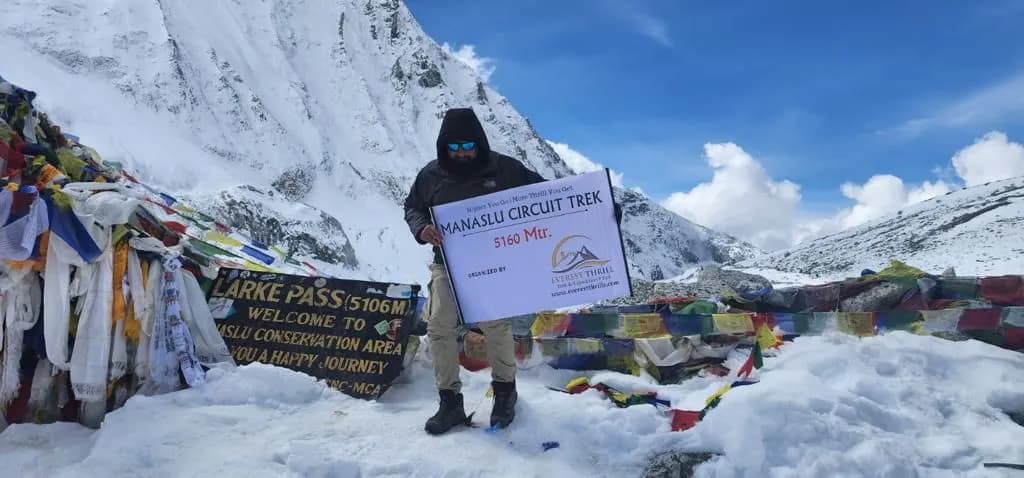 Everest Thrill's happy client at Manaslu Circuit Trek